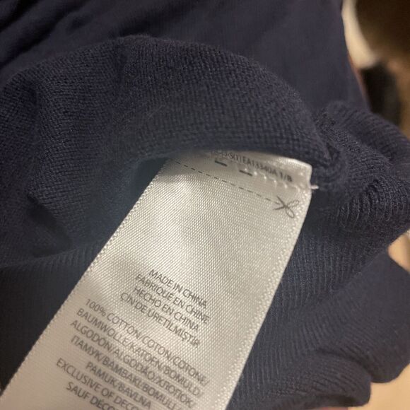 Polo Ralph Lauren Sweater‎ Men’s Small V-Neck Pima Cotton Navy Blue - Picture 5 of 7
